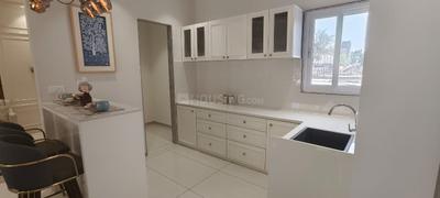 Kitchen Image of 1500 Sq.ft 3 BHK Apartment / Flat for sale in Ved Trident by Courtyard, Bhayli Vadodara for Rs. 7300000