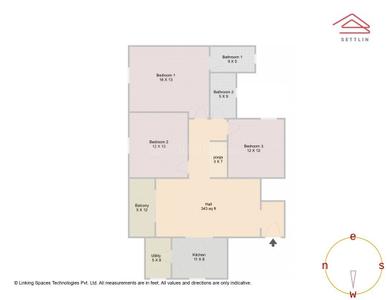 Image of 1611 Sq.ft 3 BHK Apartment / Flat for sale in Sobha Neopolis Phase 2 W 12 And 13 by Sobha Limited, Panathur, Bengaluru for Rs. 25300000