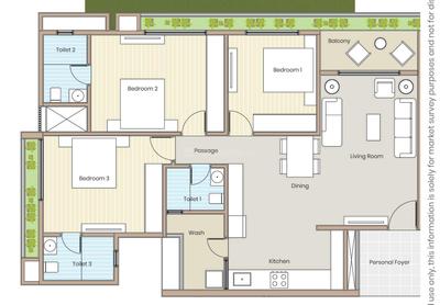 Image of 2116 Sq.ft 3 BHK Apartment / Flat for sale in Rameshwar City, Memnagar, Ahmedabad for Rs. 14500000