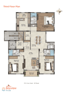 Image of 2115 Sq.ft 3 BHK Apartment / Flat for sale in Besant Nagar, Chennai for Rs. 55000000