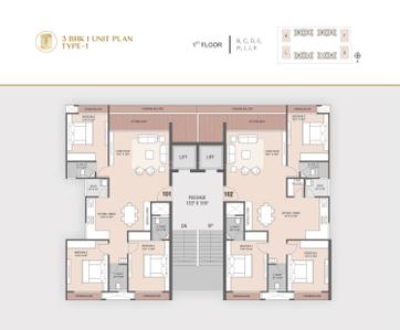 Image of 1315 Sq.ft 2 BHK Apartment / Flat for sale in Palanpur, Surat for Rs. 5260000