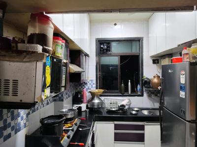 Kitchen Image of 500 Sq.ft 1 BHK Apartment / Flat for rent in Raunak Bliss, Kasarvadavali Thane for Rs. 18999