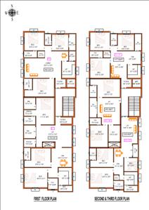Floor Plan Image of 1353 Sq.ft 3 BHK Apartment / Flat for sale in Madipakkam Chennai for Rs. 10800000
