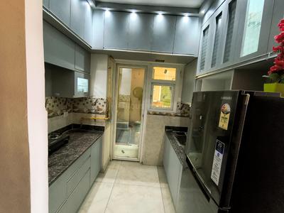 Kitchen Image of 749 Sq.ft 3 BHK Apartment / Flat for rent in Gaurs Siddhartham, Siddharth Vihar Ghaziabad for Rs. 28000