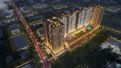Image of 877 Sq.ft 2 BHK Apartment / Flat for sale in Elevate At Godrej Se7en, Hanspukuria, Kolkata for Rs. 5800000