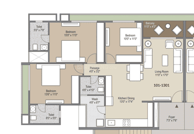 Image of 2847 Sq.ft 3 BHK Apartment / Flat for sale in Madhav Oeuvre Iconic, Bodakdev, Ahmedabad for Rs. 25300000