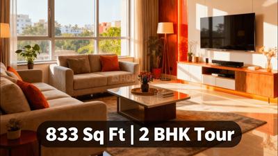 Hall Image of 1108 Sq.ft 2 BHK Apartment / Flat for sale in Miracle Imperio Towers, Tathawade Pune for Rs. 8500000
