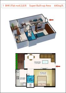 Image of 1365 Sq.ft 3 BHK Apartment / Flat for sale in AMG Orion Pride, Bhawrasla, Indore for Rs. 6300000