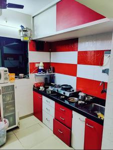 Kitchen Image of 575 Sq.ft 1 BHK Apartment / Flat for rent in Thane West Thane for Rs. 35000