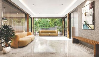 Hall Image of 1000 Sq.ft 3 BHK Apartment / Flat for sale in The Evans, Tragad Ahmedabad for Rs. 7753000