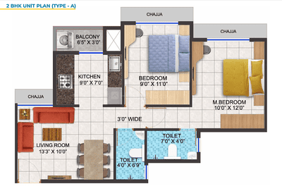 Image of 800 Sq.ft 2 BHK Apartment / Flat for sale in Kalyan West, Kalyan for Rs. 5100000
