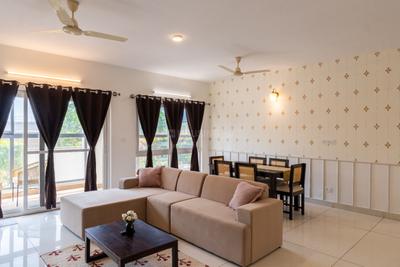 Hall Image of 2000 Sq.ft 3 BHK Apartment / Flat for rent in Vajram Esteva, Bellandur Bengaluru for Rs. 130000