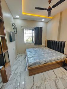 Bedroom Image of 550 Sq.ft 1 RK Builder Floor for rent in Mahalakshmi Nagar Indore for Rs. 15000