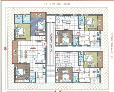 Image of 1953 Sq.ft 3 BHK Apartment / Flat for sale in Khaja Guda, Hyderabad for Rs. 19528047
