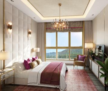 Bedroom Image of 820 Sq.ft 2 BHK Apartment / Flat for sale in Piramal Revanta, Mulund West Mumbai for Rs. 20000000