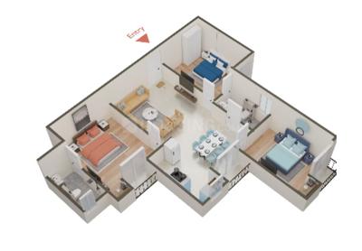 Image of 1492 Sq.ft 3 BHK Apartment / Flat for rent in Proview Technocity, Chi V, Greater Noida for Rs. 25000