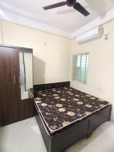 Bedroom Image of 600 Sq.ft 1 BHK Builder Floor for rent in Mahalakshmi Nagar Indore for Rs. 15000