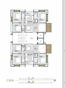 Image of 1860 Sq.ft 3 BHK Apartment / Flat for sale in Althan, Surat for Rs. 8836860
