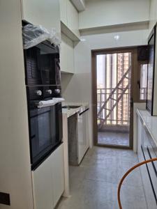 Kitchen Image of 450 Sq.ft 1 BHK Apartment / Flat for rent in Runwal Eirene, Thane West Thane for Rs. 24000