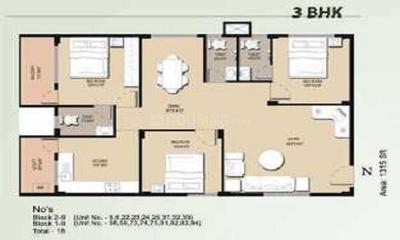 Image of 1315 Sq.ft 3 BHK Apartment / Flat for sale in Mahaveer Orchids, Choodasandra, Bengaluru for Rs. 15000000