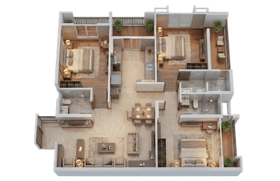 Image of 1780 Sq.ft 3 BHK Apartment / Flat for sale in Bhuwana, Udaipur for Rs. 9000000