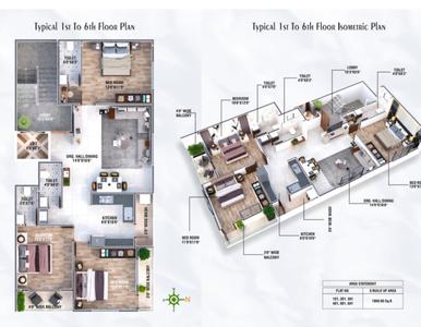 Image of 1600 Sq.ft 3 BHK Apartment / Flat for sale in Ayodhya Nagar, Nagpur for Rs. 8500000