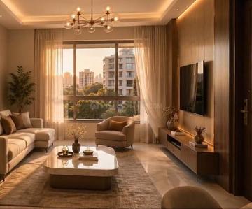 Living Room Image of 447 Sq.ft 1 BHK Apartment / Flat for sale in Sudarshan Epitome, Andheri West Mumbai for Rs. 14200000