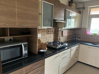 Kitchen Image of 2100 Sq.ft 4 BHK Apartment / Flat for rent in Sheth Avalon, Thane West Thane for Rs. 130000