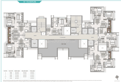 Image of 1050 Sq.ft 2 BHK Apartment / Flat for sale in Tharwani Pristinea, Kharghar, Navi Mumbai for Rs. 9999000