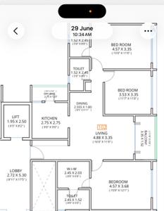 Image of 1570 Sq.ft 3 BHK Apartment / Flat for sale in Zen Elite, Kharadi, Pune for Rs. 19000000