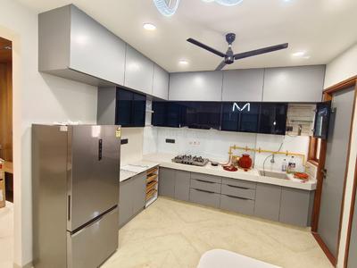 Kitchen Image of 2400 Sq.ft 3 BHK Apartment / Flat for rent in Radhe Infinity, Kudasan Gandhinagar for Rs. 50000