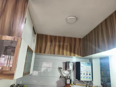 Kitchen Image of 550 Sq.ft 1 BHK Apartment / Flat for rent in Savvy Studioz, Gota Ahmedabad for Rs. 17500