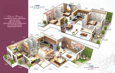 Image of 1925 Sq.ft 3 BHK Apartment / Flat for sale in Narendra Nagar, Nagpur for Rs. 10900000