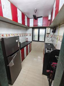 Kitchen Image of 600 Sq.ft 1 BHK Apartment / Flat for rent in Shree Kanchan Janga CHS, Kopar Khairane Navi Mumbai for Rs. 40000