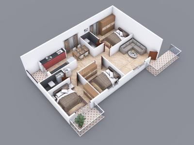 Image of 1243 Sq.ft 3 BHK Apartment / Flat for sale in Vrushabadri Winter Park, Varthur, Bengaluru for Rs. 13000000