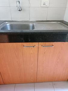 Kitchen Image of 1043 Sq.ft 3 BHK Apartment / Flat for rent in Unitech Uniworld City, New Town Kolkata for Rs. 32000