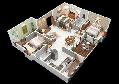 Image of 1180 Sq.ft 3 BHK Apartment / Flat for sale in Bajaj Nagar, Nagpur for Rs. 15500000