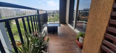Balcony Image of 1734 Sq.ft 3 BHK Apartment / Flat for rent in Crown Whistling Woods, Manchirevula Hyderabad for Rs. 60000