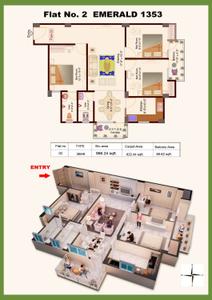 Image of 1353 Sq.ft 3 BHK Apartment / Flat for sale in Sampatchak, Patna for Rs. 5275000
