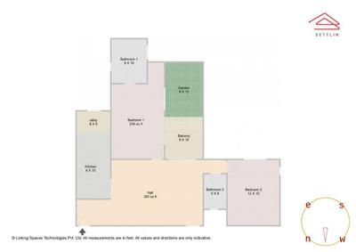 Image of 1656 Sq.ft 2 BHK Apartment / Flat for sale in Total Environment Greensleeves by Total Environment Building Systems, Singasandra, Bengaluru for Rs. 27500000