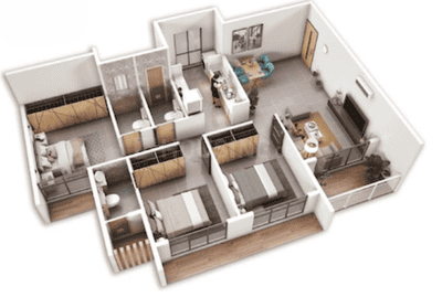 Image of 1150 Sq.ft 2 BHK Apartment / Flat for sale in Bharat Enclave, Panvel, Navi Mumbai for Rs. 12200000