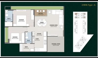 Image of 1440 Sq.ft 2 BHK Apartment / Flat for sale in Vastral, Ahmedabad for Rs. 6000000