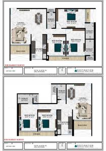 Image of 2850 Sq.ft 3 BHK Apartment / Flat for sale in Pacific One Pyramid, Airoli, Navi Mumbai for Rs. 33900000