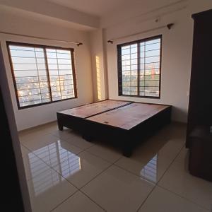 Bedroom Image of 727 Sq.ft 3 BHK Apartment / Flat for rent in Nirmaan One, New Gotri Vadodara for Rs. 22000