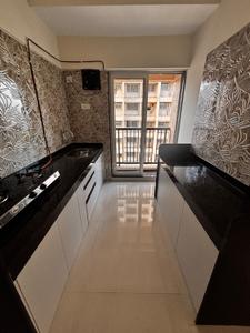Kitchen Image of 600 Sq.ft 1 BHK Apartment / Flat for rent in Raunak Residency, Thane West Thane for Rs. 26000