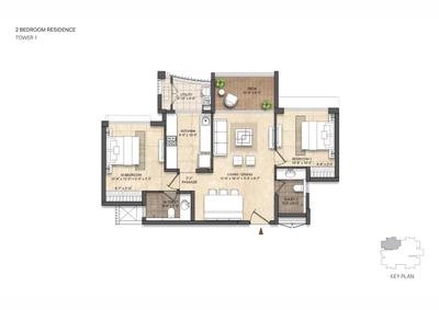 Image of 1050 Sq.ft 2 BHK Apartment / Flat for sale in Raheja Jade City, Juinagar, Navi Mumbai for Rs. 21000000