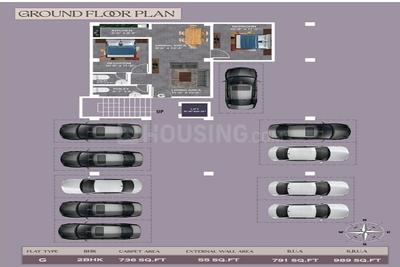 Image of 835 Sq.ft 2 BHK Apartment / Flat for sale in Beltola, Guwahati for Rs. 4950000