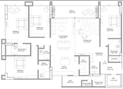 Image of 4230 Sq.ft 4 BHK Apartment / Flat for sale in Satyamev Luxor, Ambli, Ahmedabad for Rs. 30900000