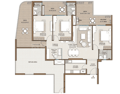 Image of 2014 Sq.ft 3.5 BHK Apartment / Flat for sale in Smartworld One DXP, Sector 113, Gurgaon for Rs. 30800000
