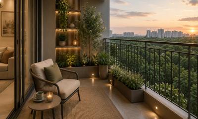 Balcony Image of 1246 Sq.ft 2 BHK Apartment / Flat for sale in Godrej Regent Park, Kadagrahara Bengaluru for Rs. 12400000